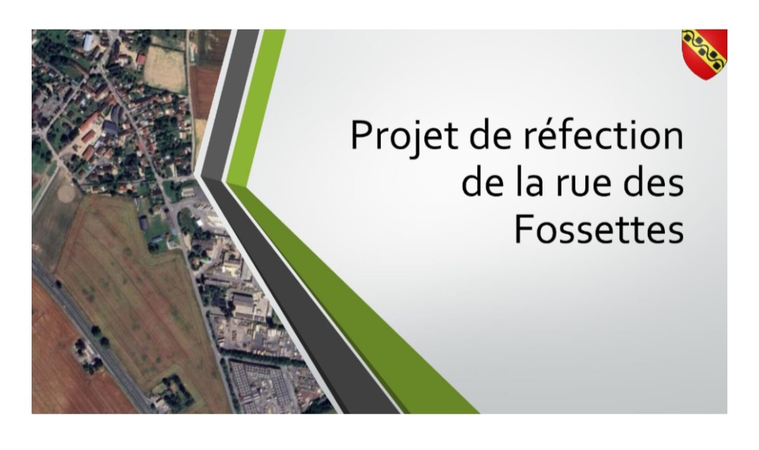 Concertation publique sur le projet de réfection de la rue des Fossettes.