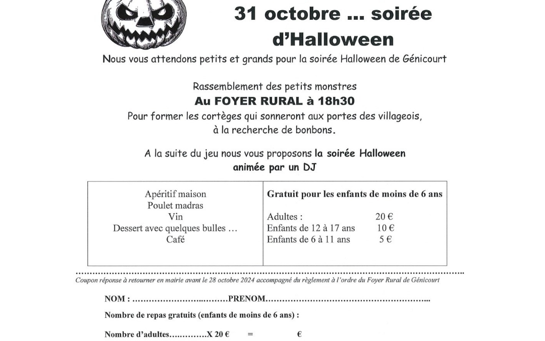 Soirée Halloween 2024